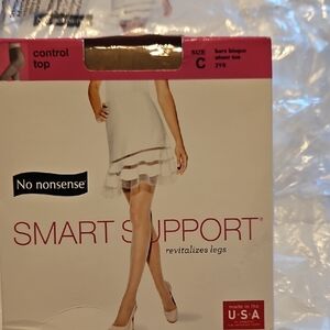 No Nonsense Smart Support Sheer Toe Tights- Pack Of 3